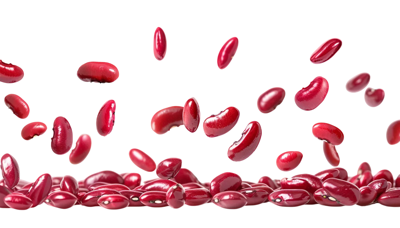 Glossy Red Kidney Beans Falling | Free PNG