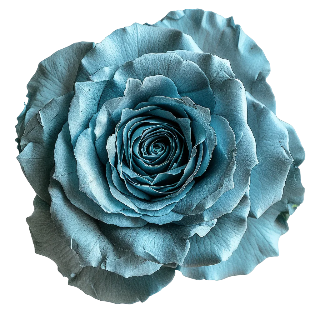 Blue Rose Blossom Close-Up Free PNG