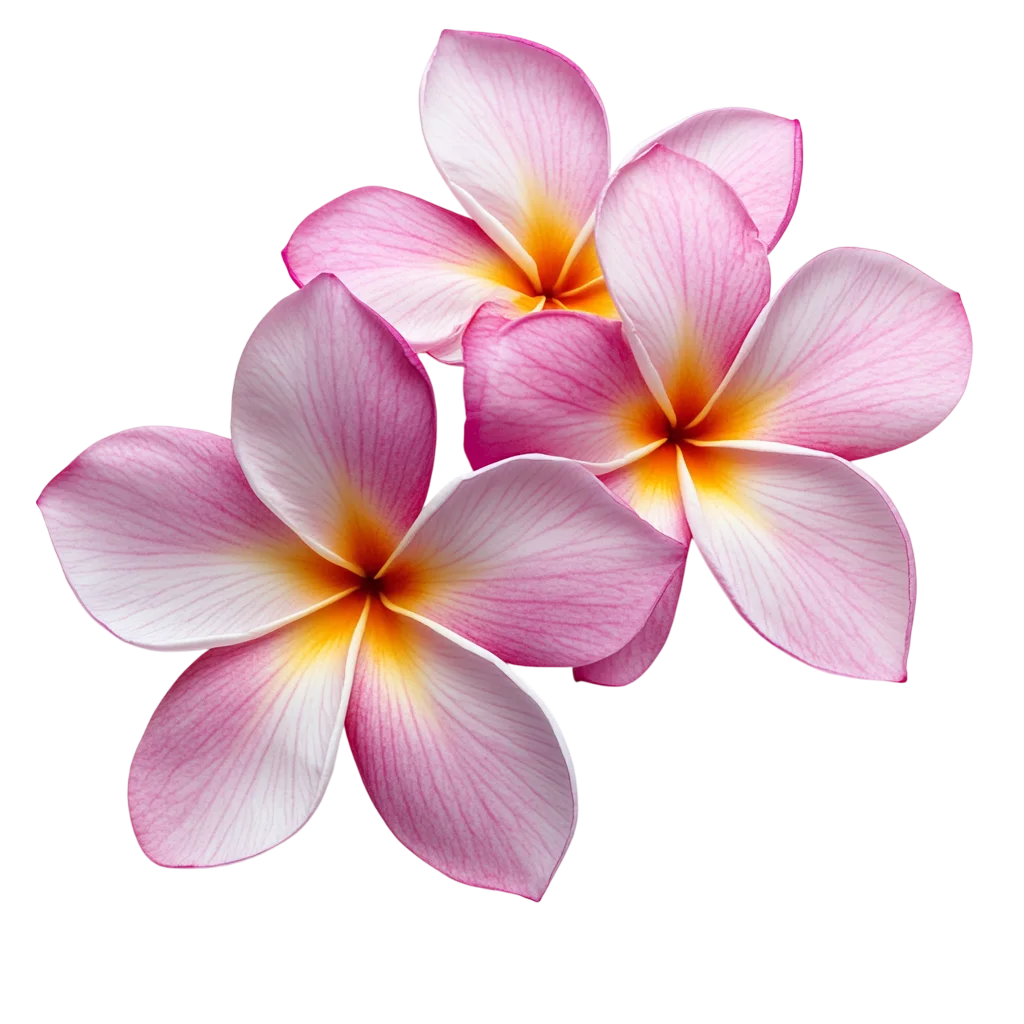 Pink Plumeria Flower Cluster Free PNG