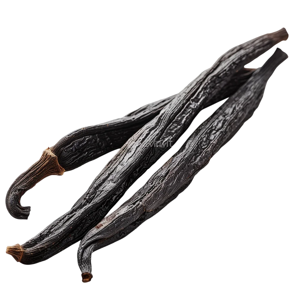 Three Dried Vanilla Pods Free PNG