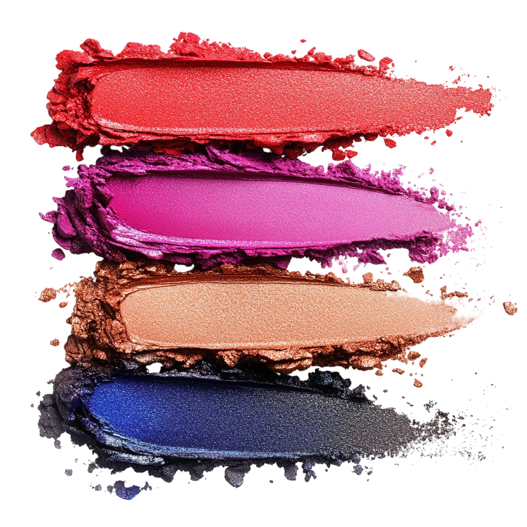 Four Colorful Makeup Swatches | Free PNG