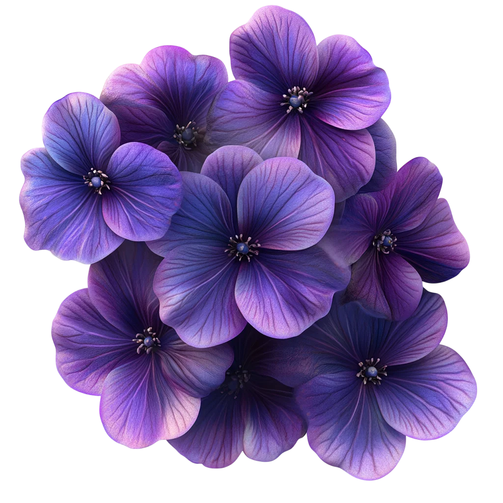 Purple and Lavender Flower Cluster Free PNG