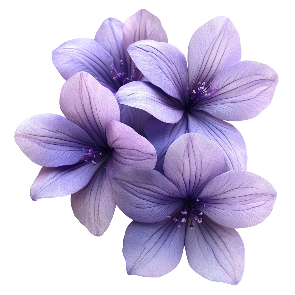 Cluster of Violet Flowers – Free PNG