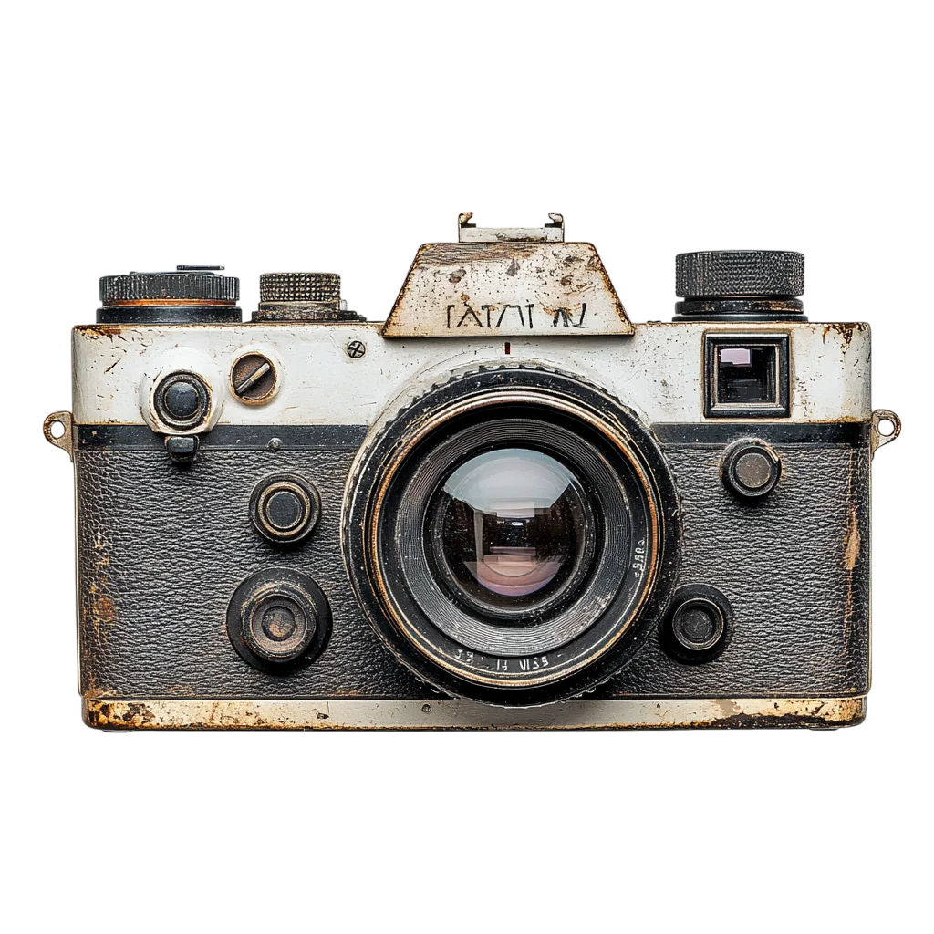 Weathered Vintage Film Camera Free PNG