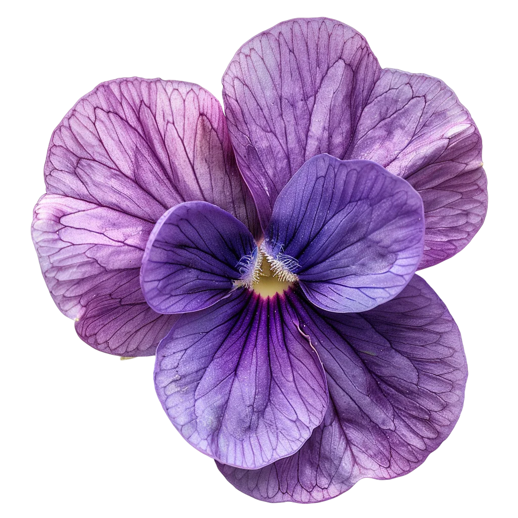 Purple Pansy Flower Close-Up Free PNG