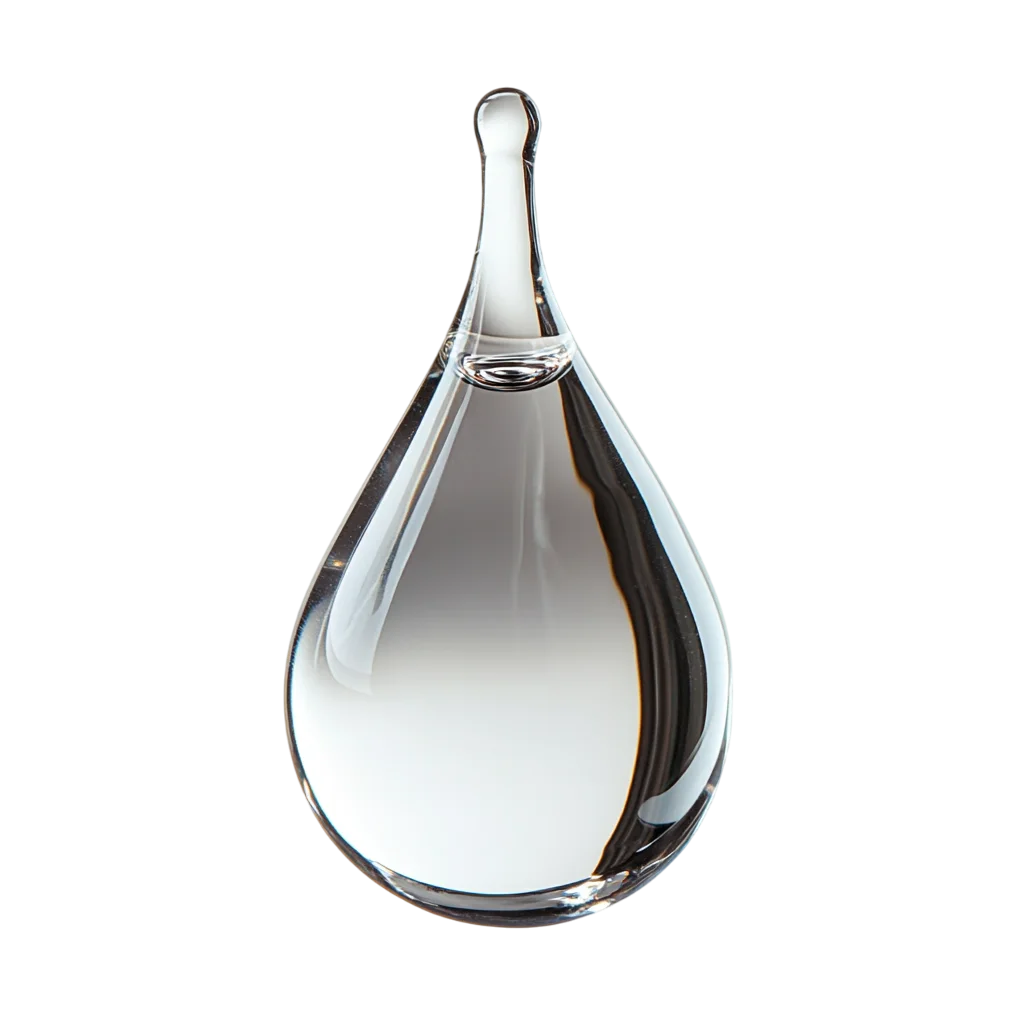 Clear Teardrop Glass Decanter Free PNG