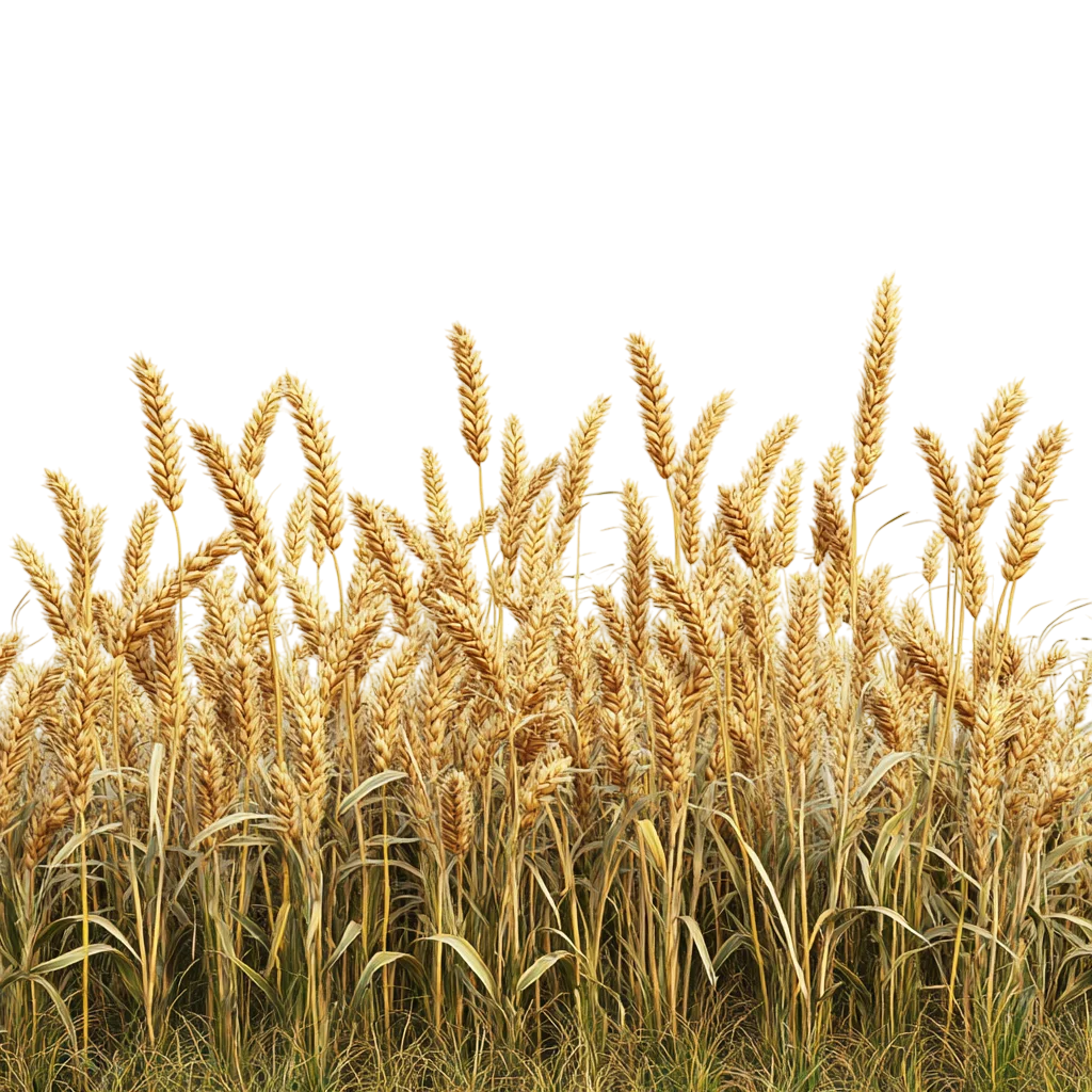 Golden Wheat Stalks and Grain Heads Free PNG
