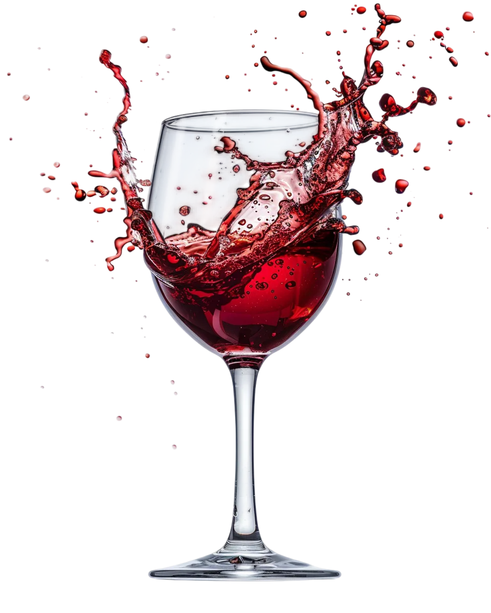 Red Wine Splash in a Stemmed Glass Free PNG