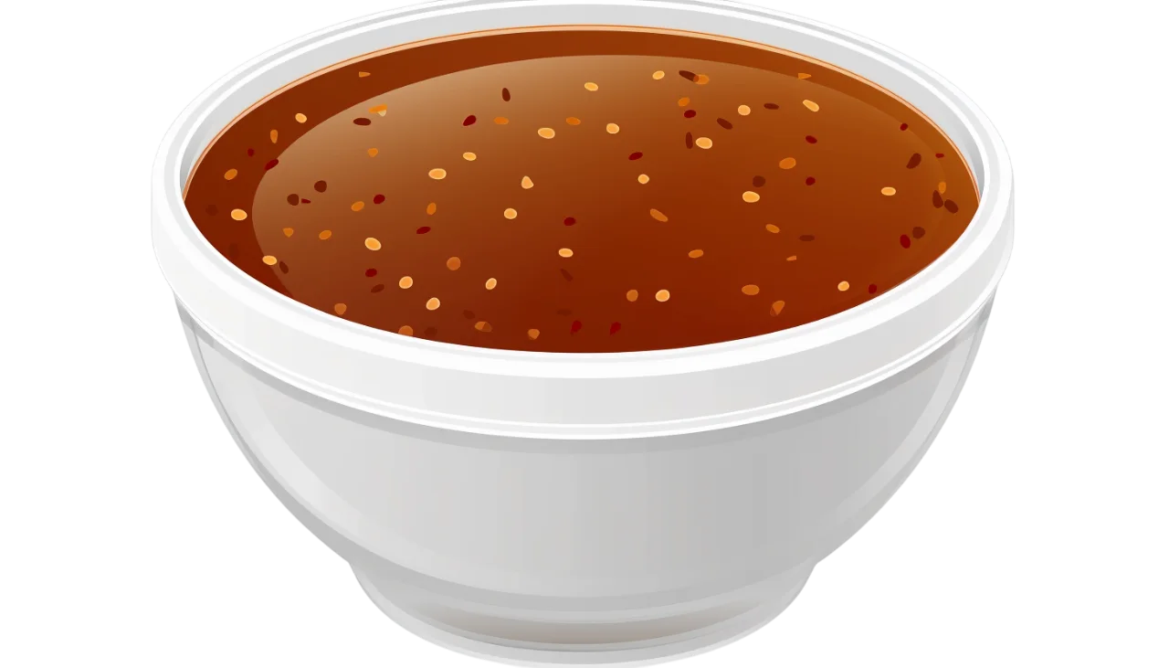 White Bowl of Seasoned Brown Soup Free PNG