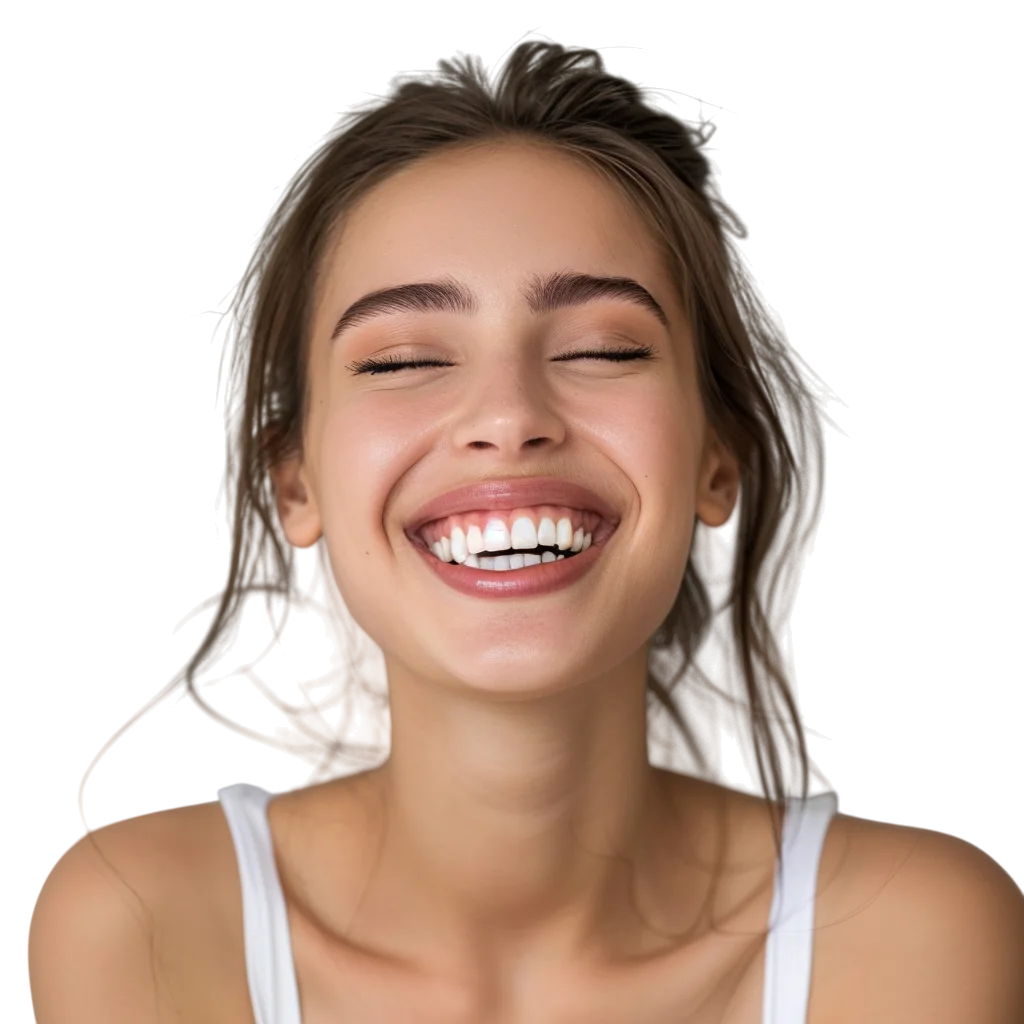 Smiling Young Woman Portrait Free PNG