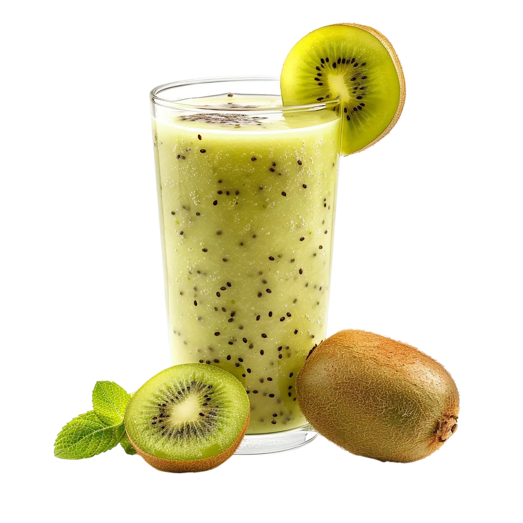 Kiwi Smoothie with Fresh Kiwi Fruit Free PNG