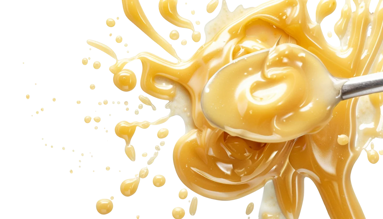 Golden Honey Splash on a Spoon – Free PNG
