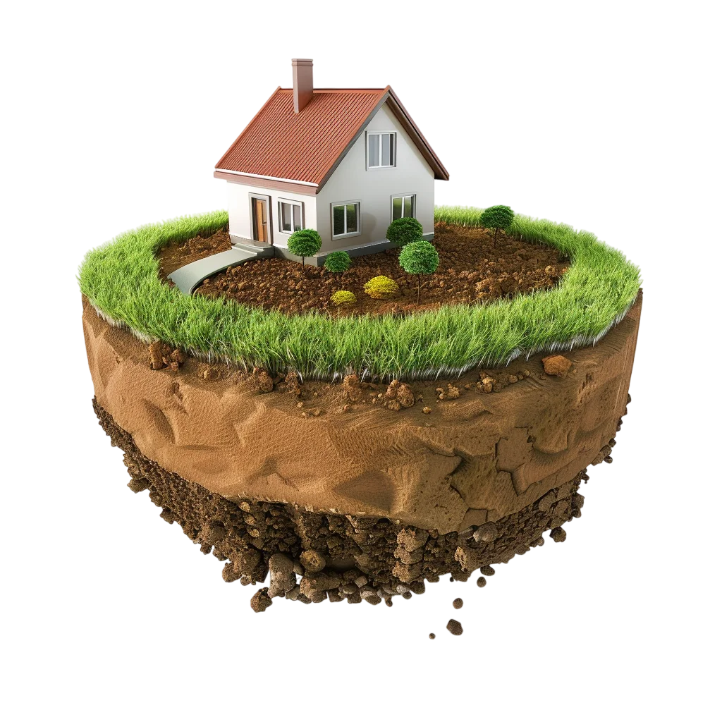 Miniature House on a Floating Earth Island Free PNG