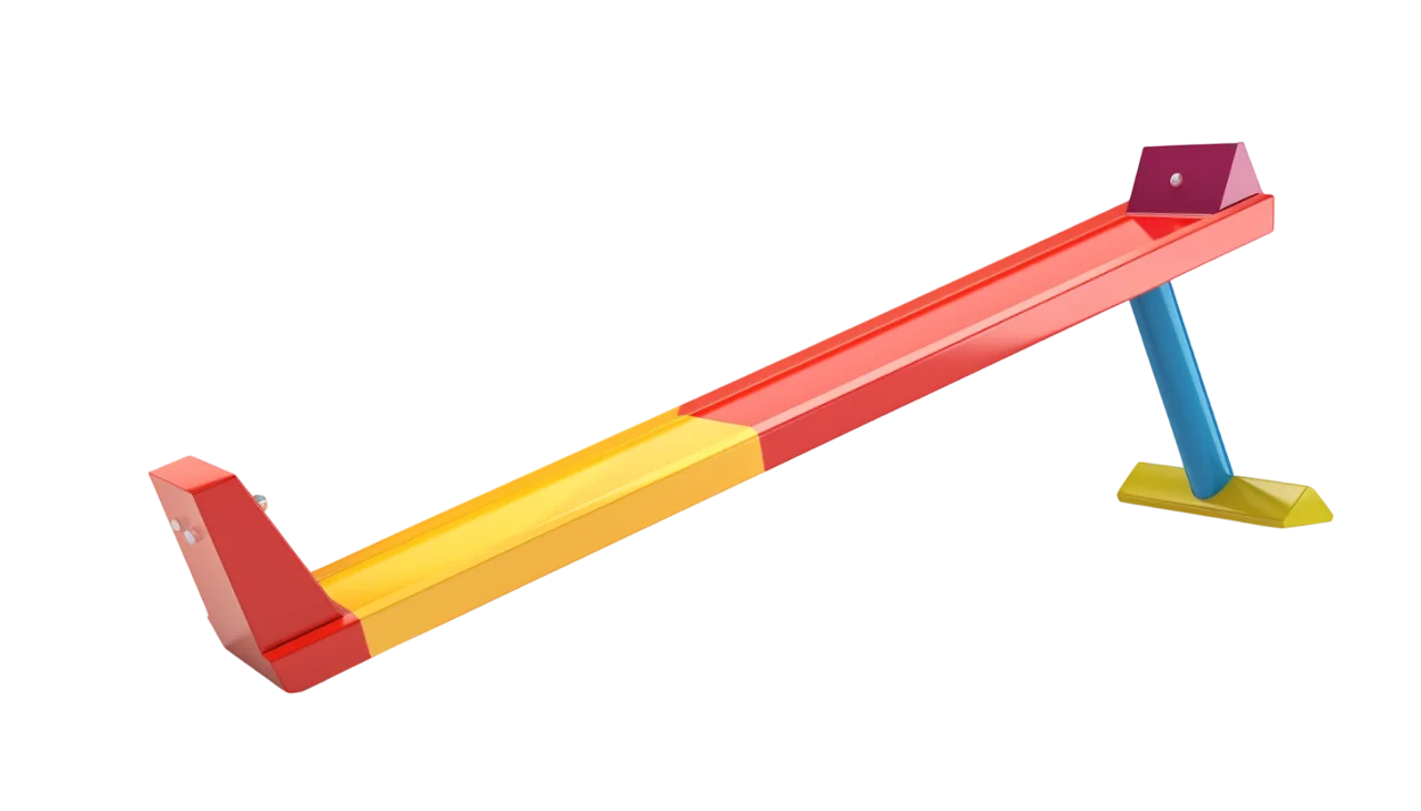 Colorful Playground Seesaw Illustration Free PNG