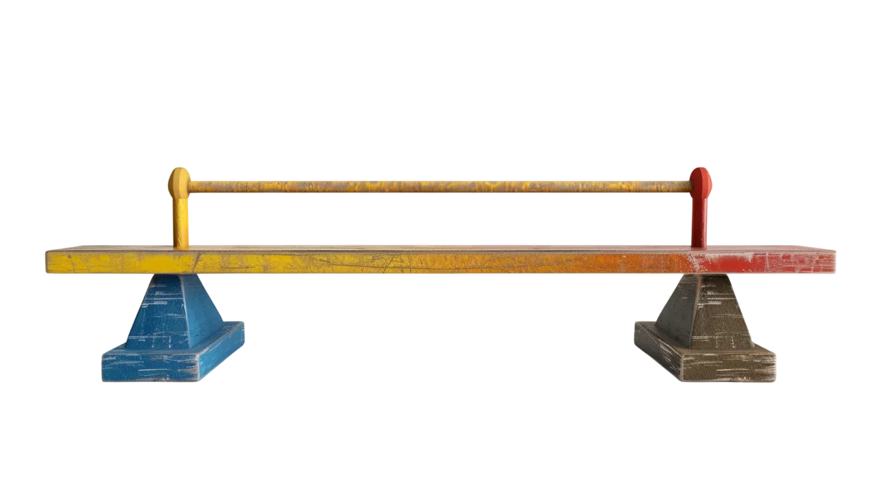 Weathered Wooden Playground Balance Beam Free PNG