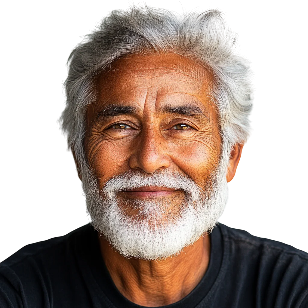 Smiling Elderly Man Portrait Free PNG