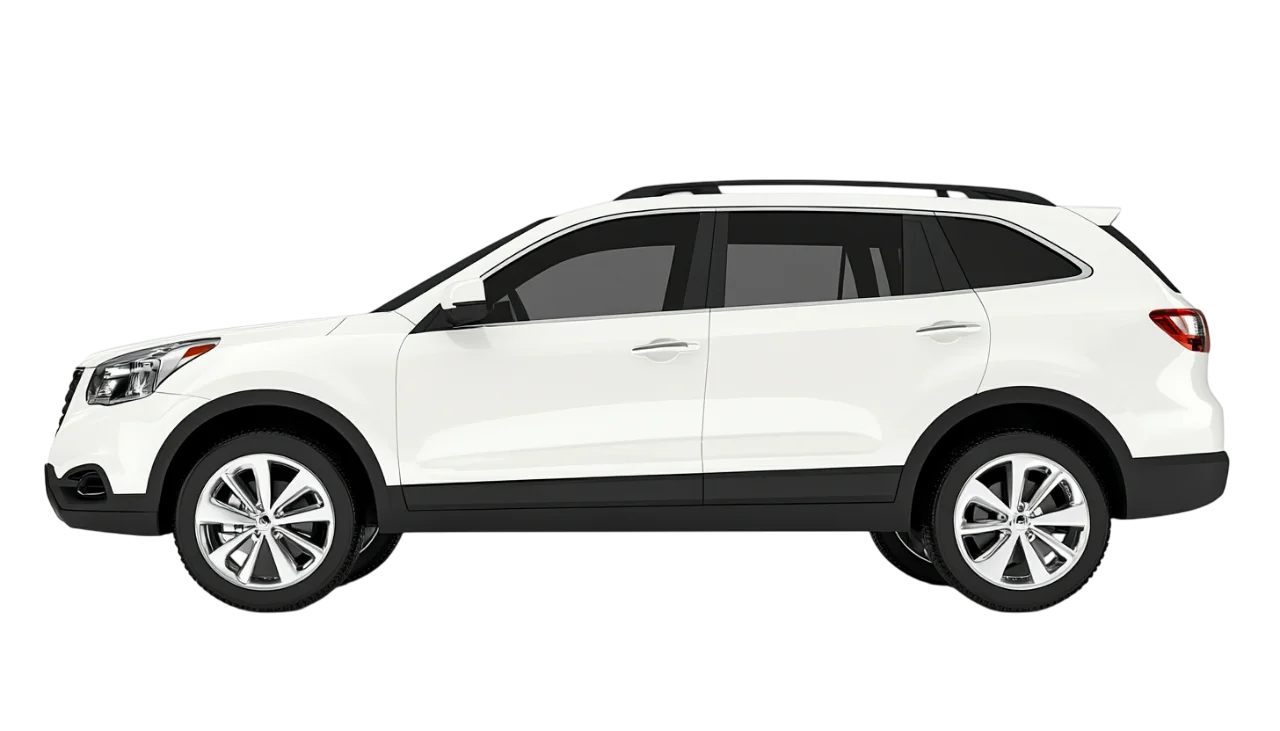 White Crossover SUV Side View Free PNG