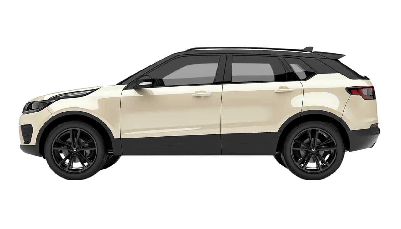 Cream SUV Side Profile Free PNG