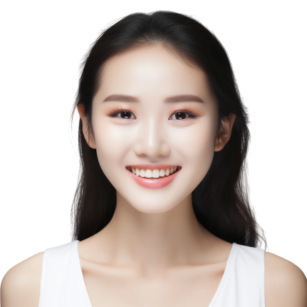 Smiling Young Asian Woman Portrait Free PNG