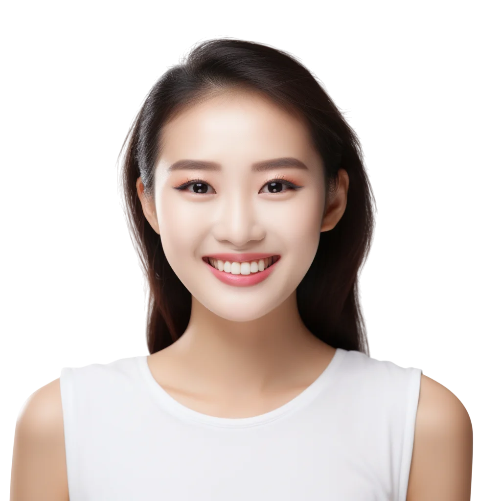 Smiling Young Woman Portrait Free PNG