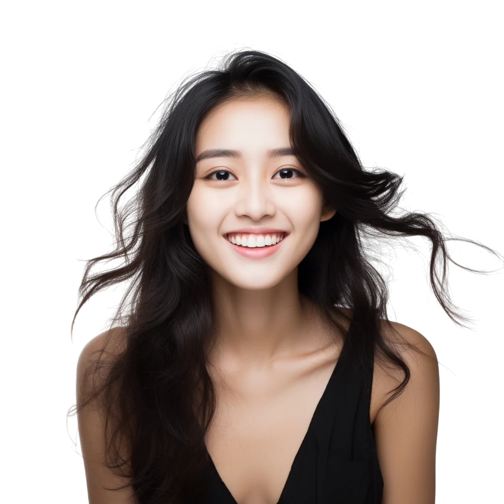 Smiling Woman Portrait Free PNG