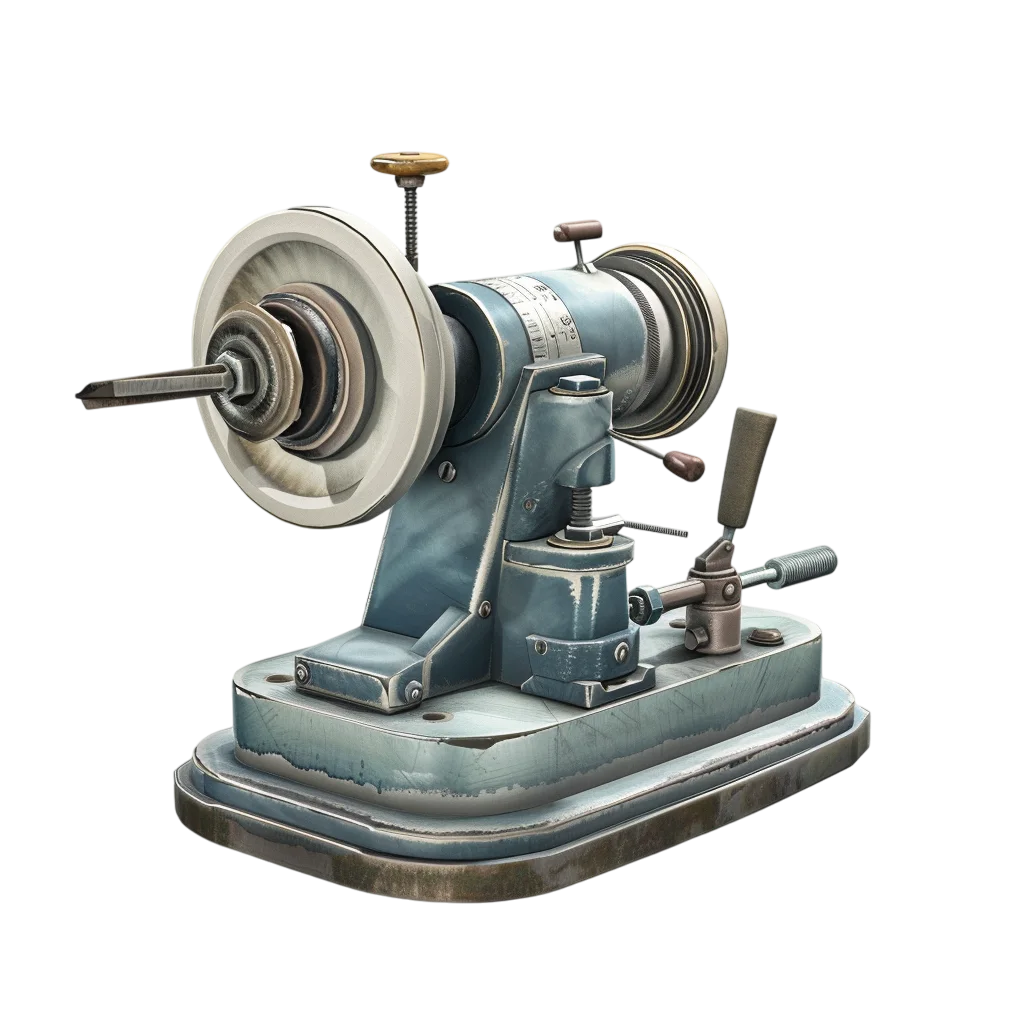 Vintage Bench-Mounted Grinding Machine Free PNG