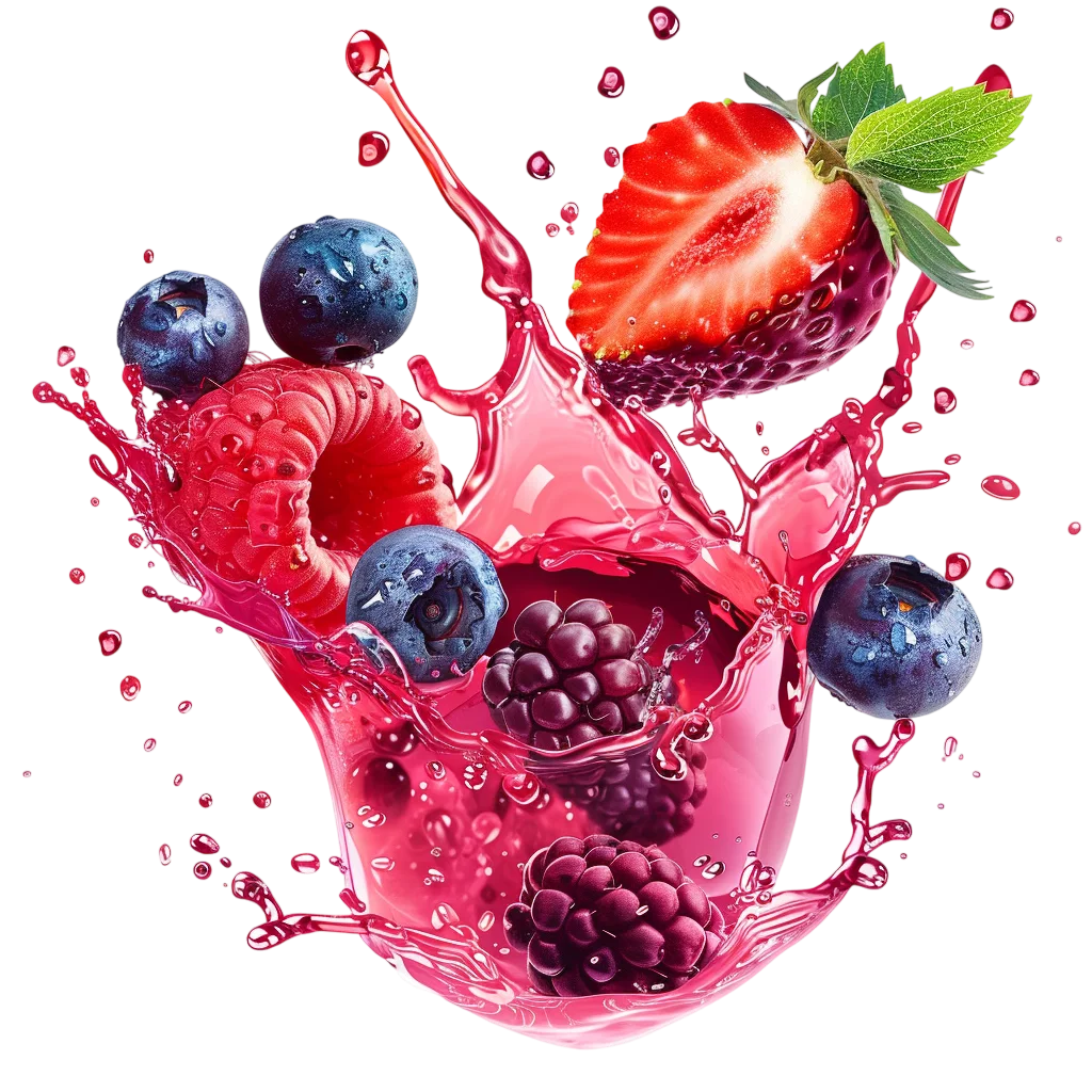 Mixed Berry Juice Splash with Strawberry | Free PNG