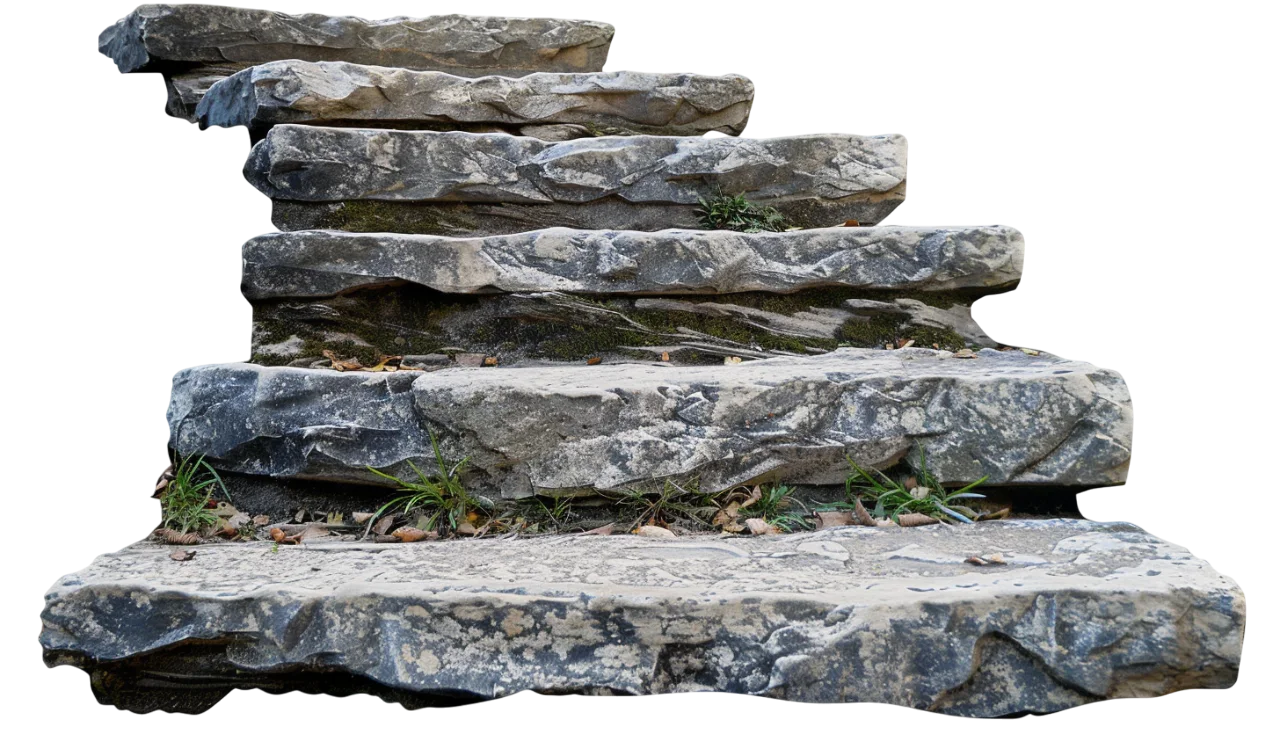 Weathered Stone Steps Free PNG