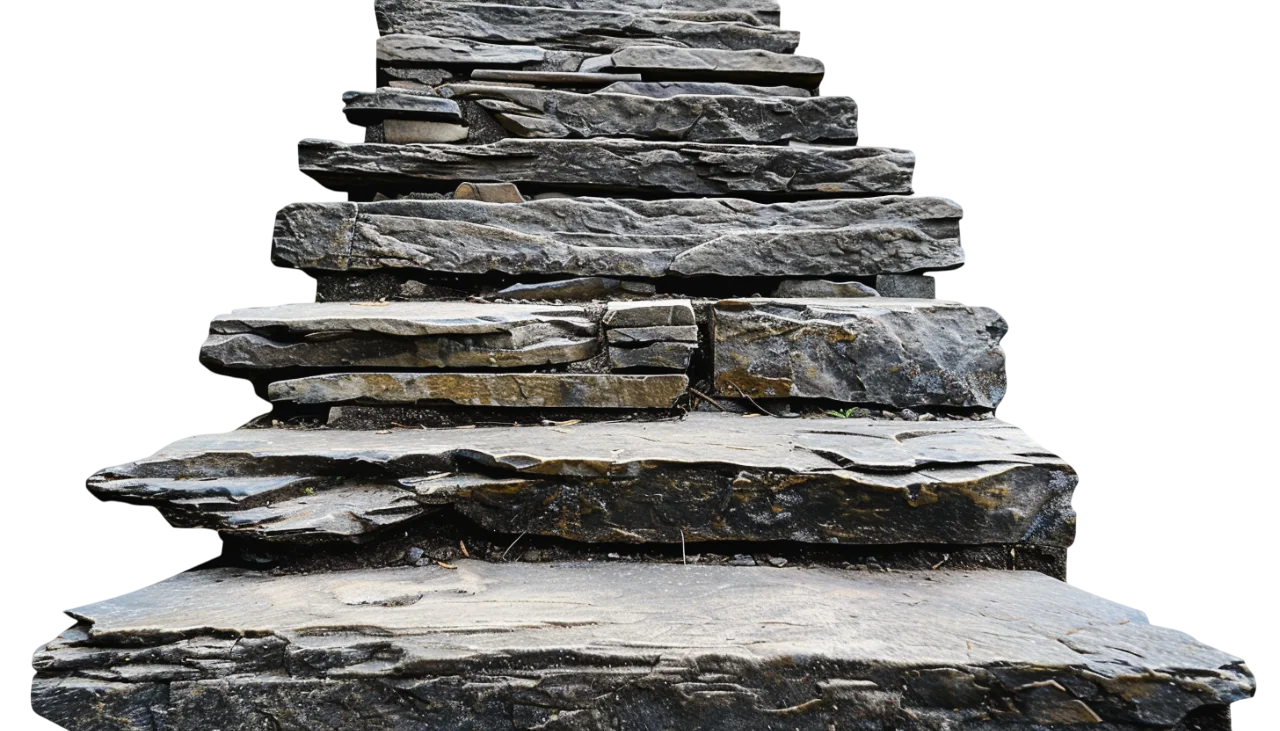 Layered Stone Steps Free PNG