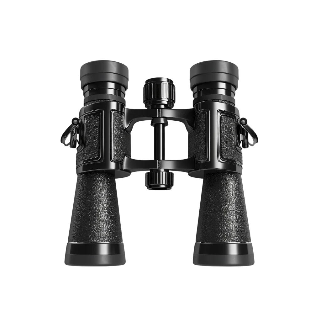 Black Binoculars with Central Focus Wheel - Free PNG