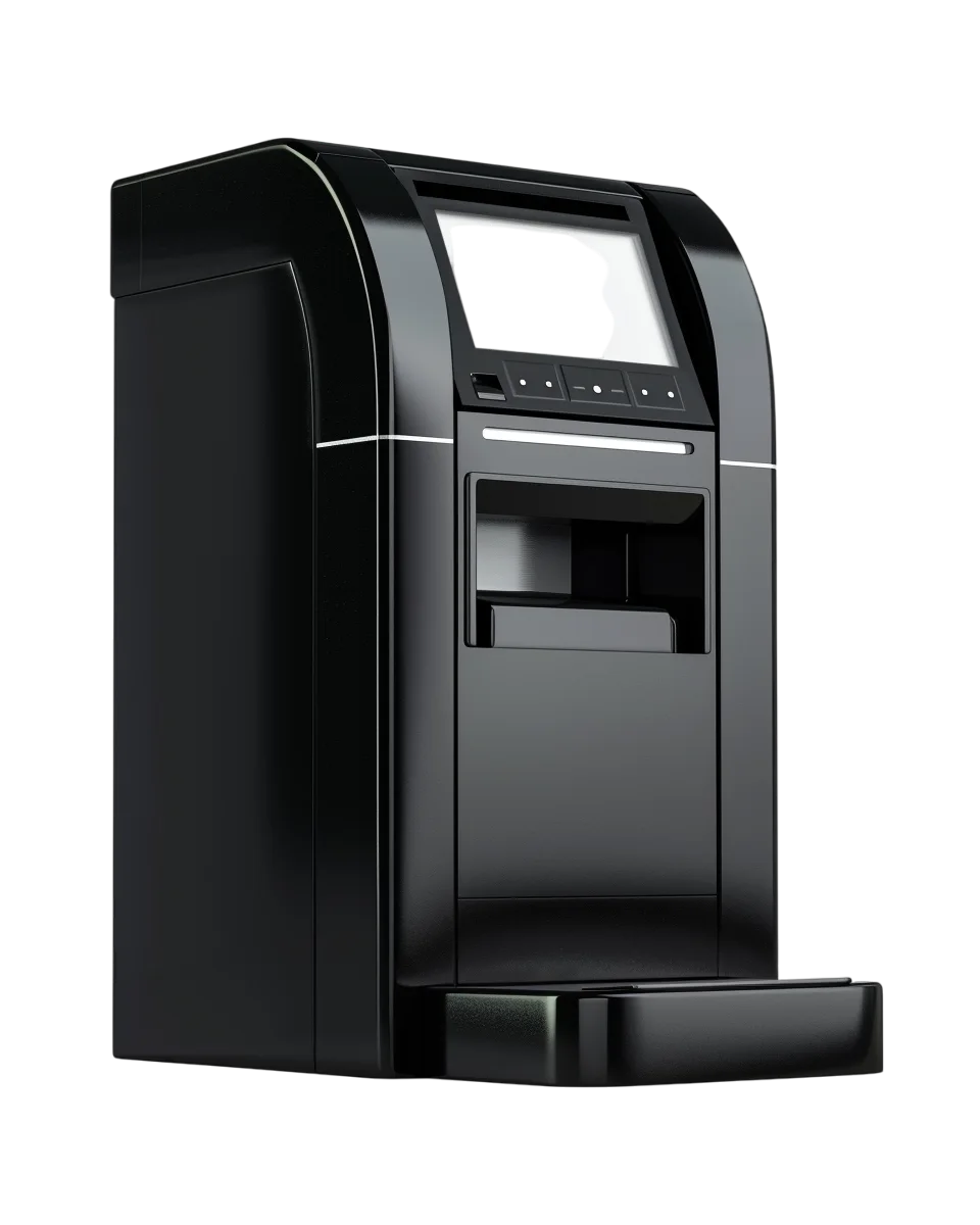 Black Self-Service Kiosk Machine with Display Free PNG