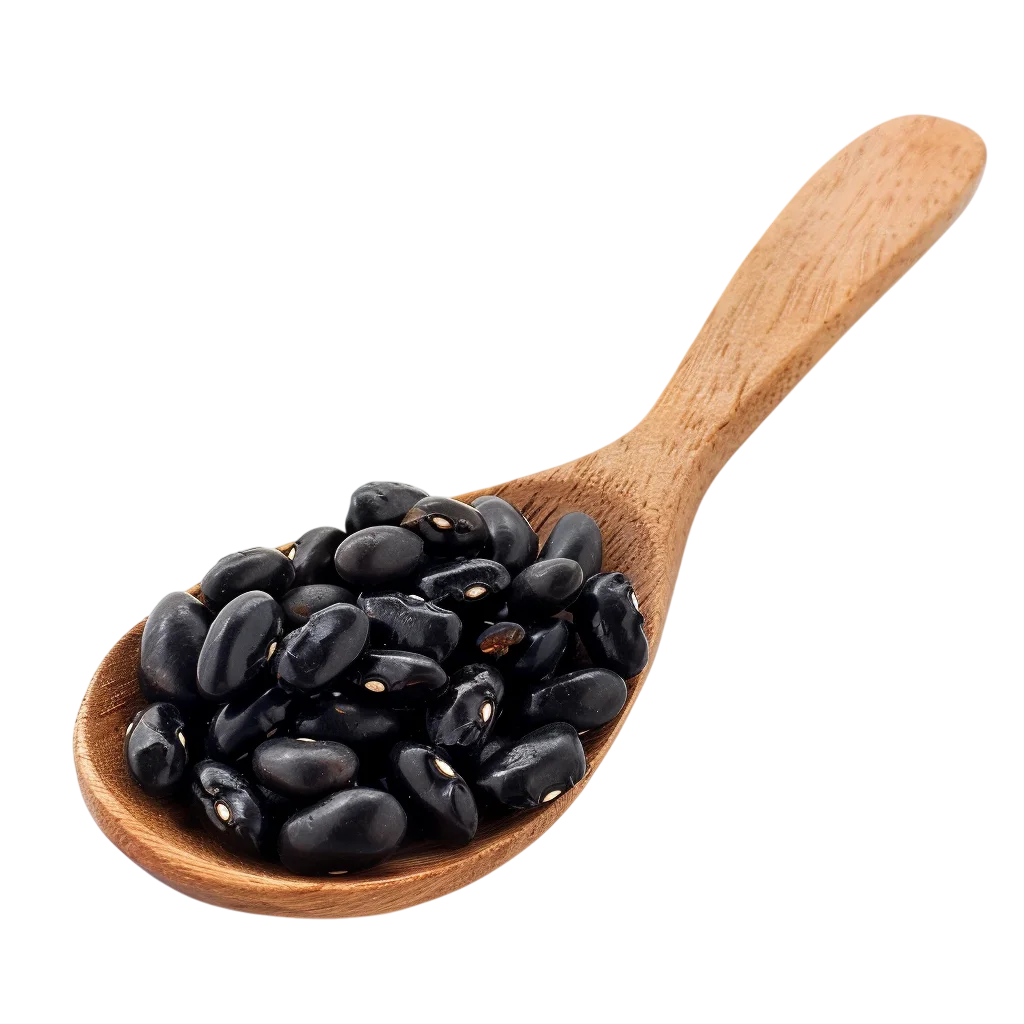 Wooden Spoon of Black Beans - Free PNG
