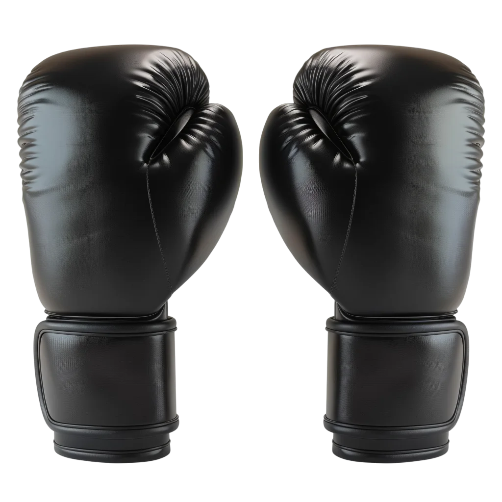 Pair of Black Boxing Gloves – Free PNG