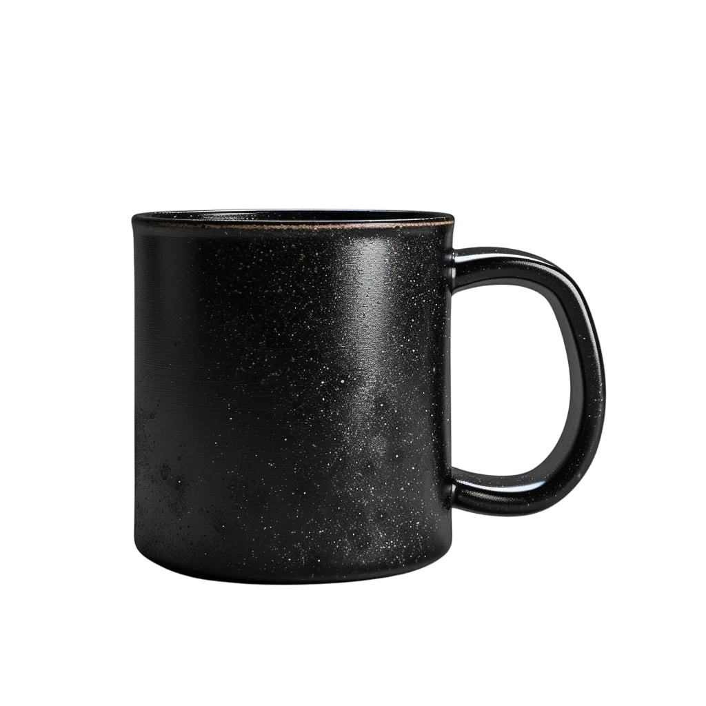 Black Speckled Ceramic Mug Free PNG