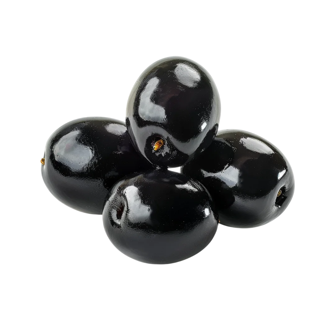 Glossy Black Olives Cluster Free PNG
