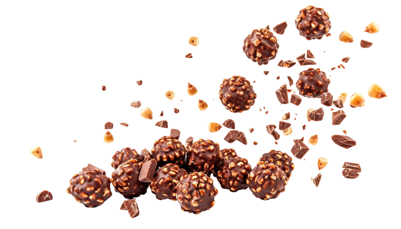 Chocolate Puffed Rice Bites and Pieces Free PNG