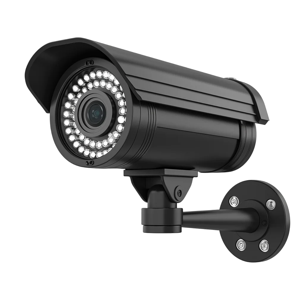 Black Outdoor CCTV Security Camera Free PNG
