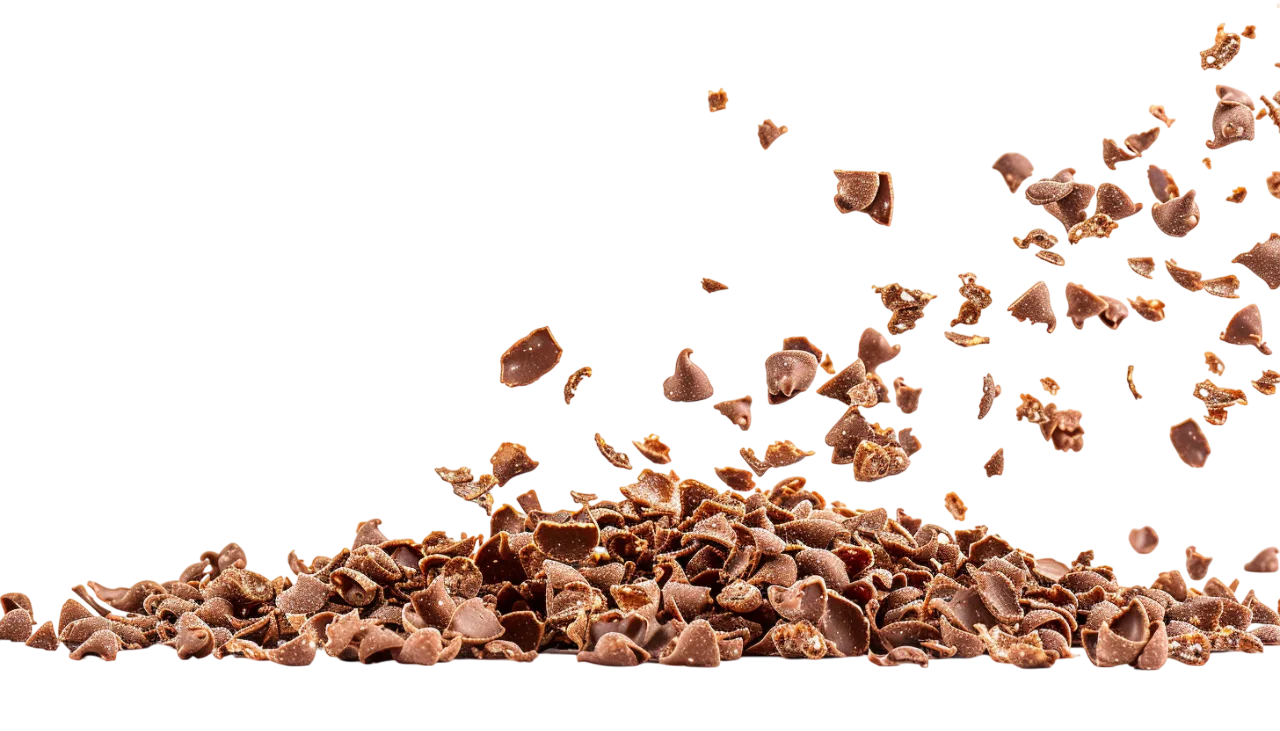 Falling Chocolate Flakes and Curls Free PNG