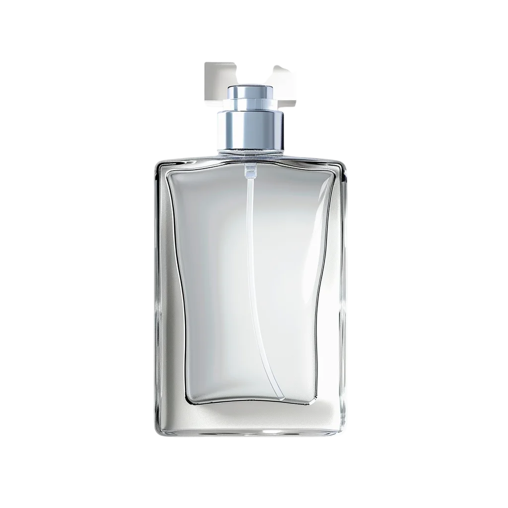 Clear Glass Perfume Spray Bottle with Silver Atomizer Free PNG