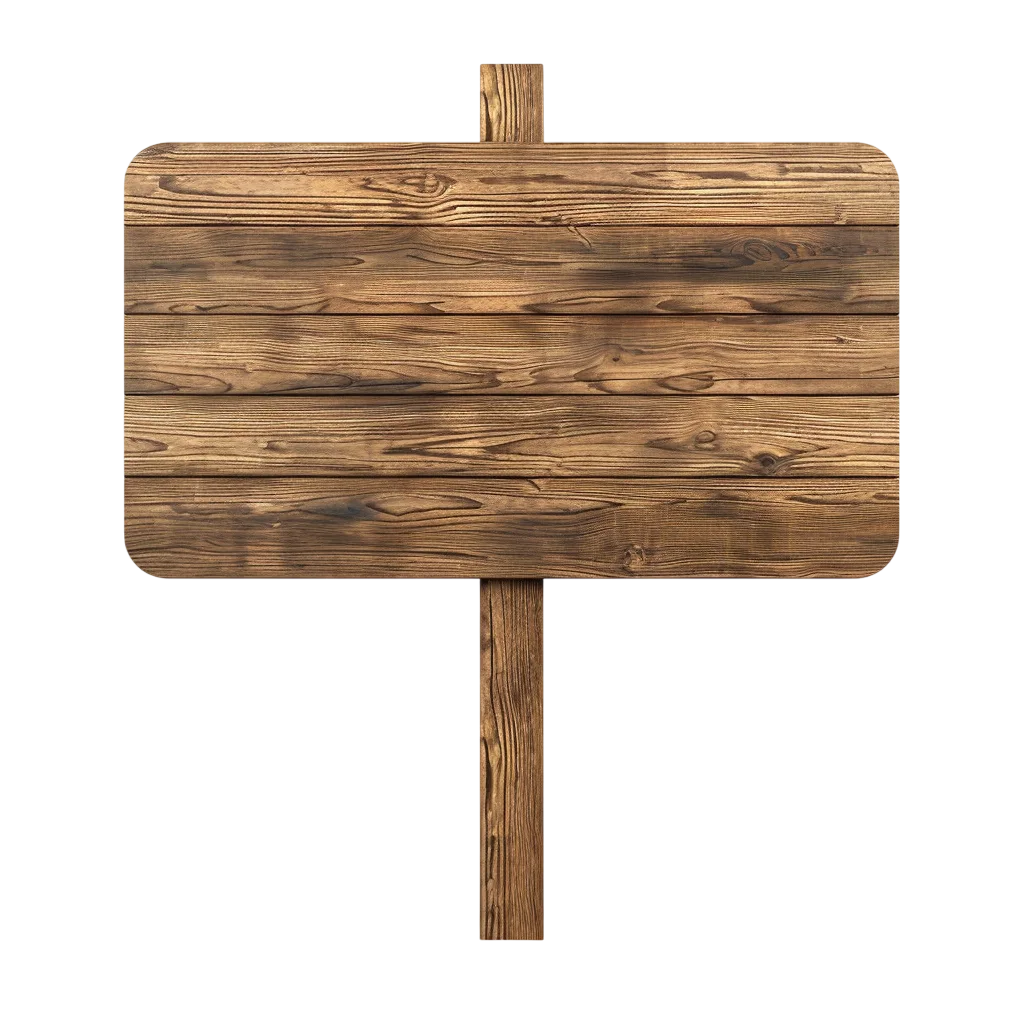 Blank Rustic Wooden Signpost Free PNG