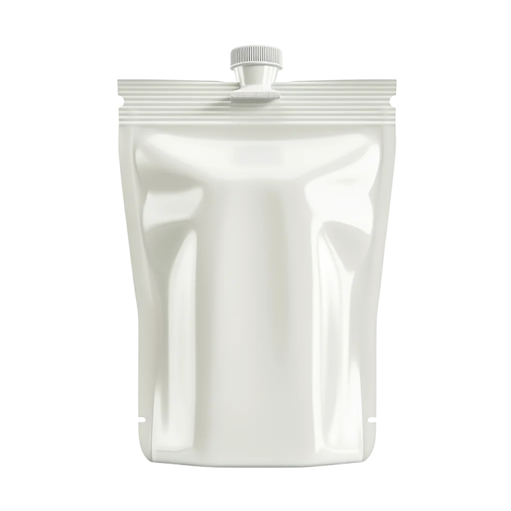 Blank White Spout Pouch Packaging Mockup Free PNG