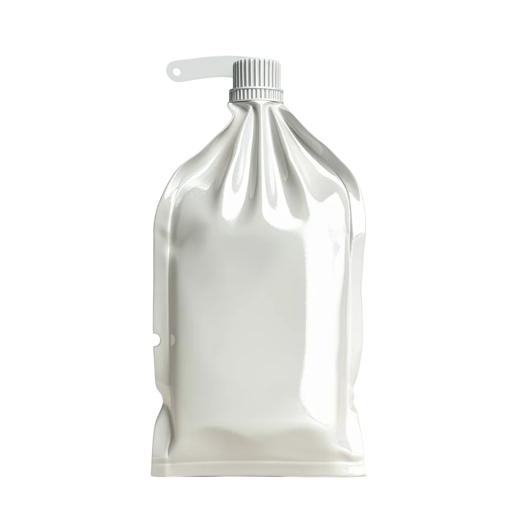 Blank White Spouted Pouch Package Free PNG