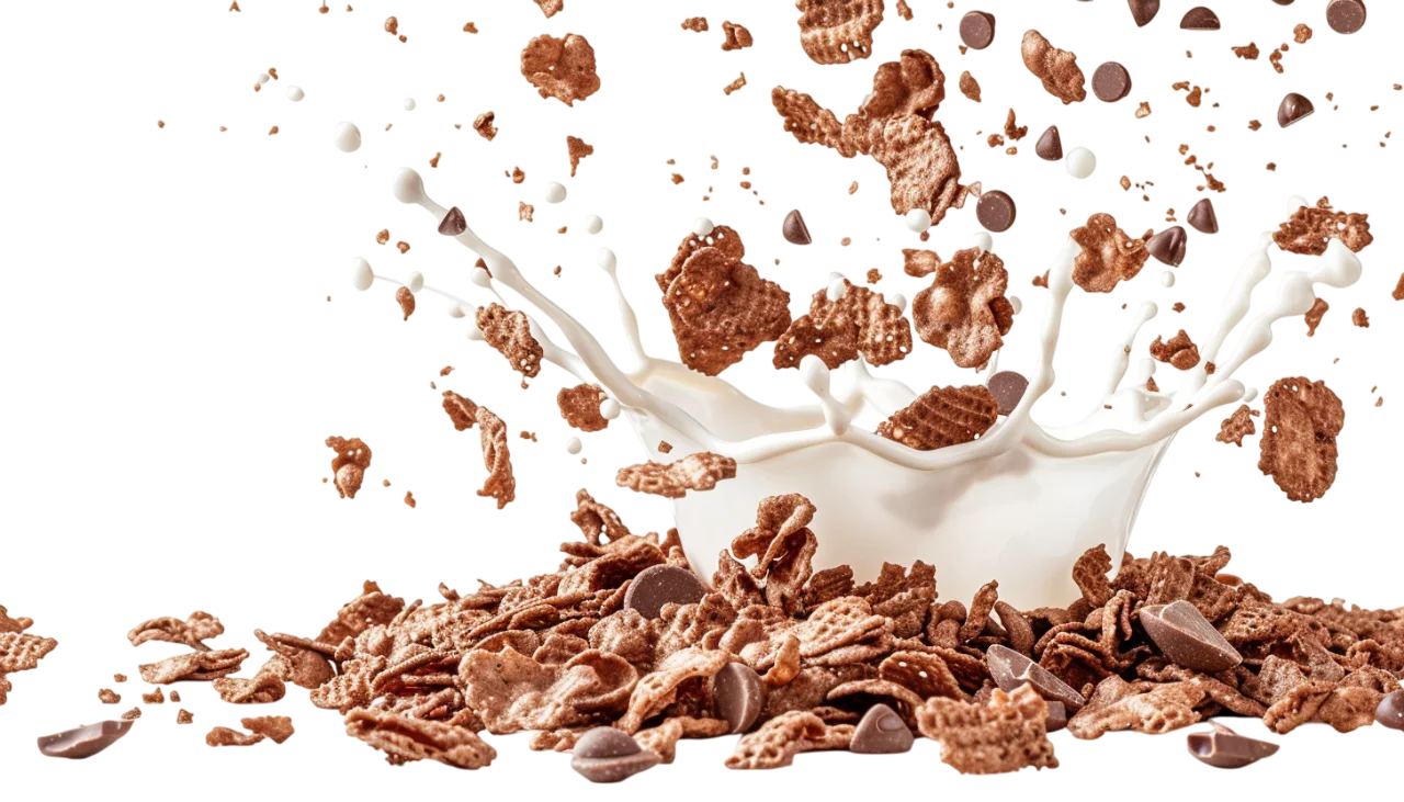 Chocolate Cereal and Milk Splash Free PNG