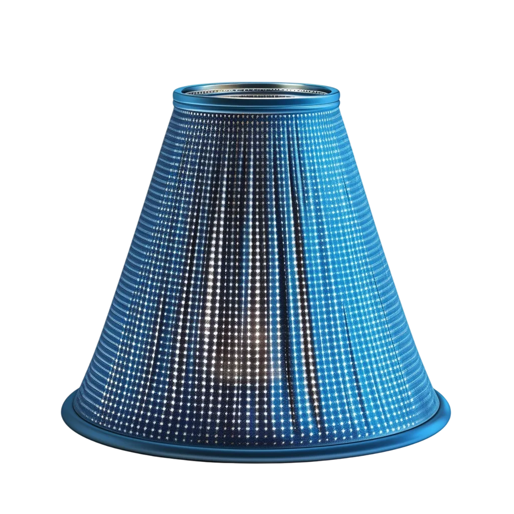 Blue Perforated Mesh Lampshade Free PNG