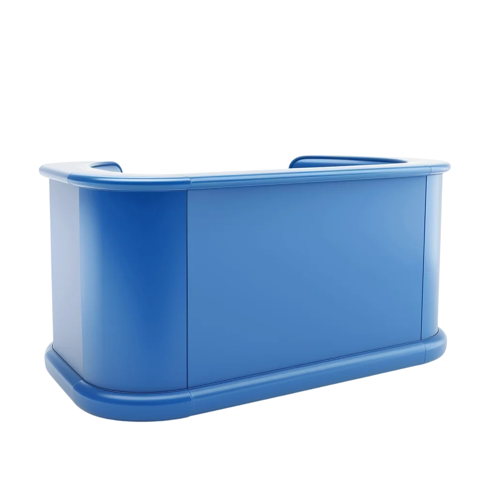 Glossy Blue Service Counter Free PNG