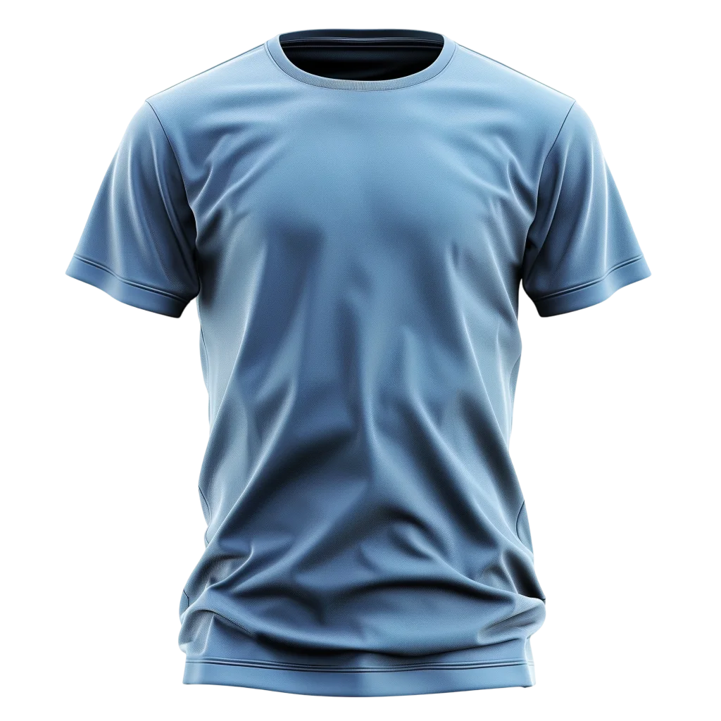 Plain Light Blue T-Shirt Mockup Free PNG