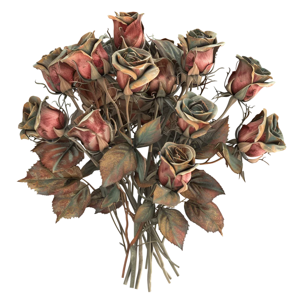 Weathered Rose Bouquet Free PNG