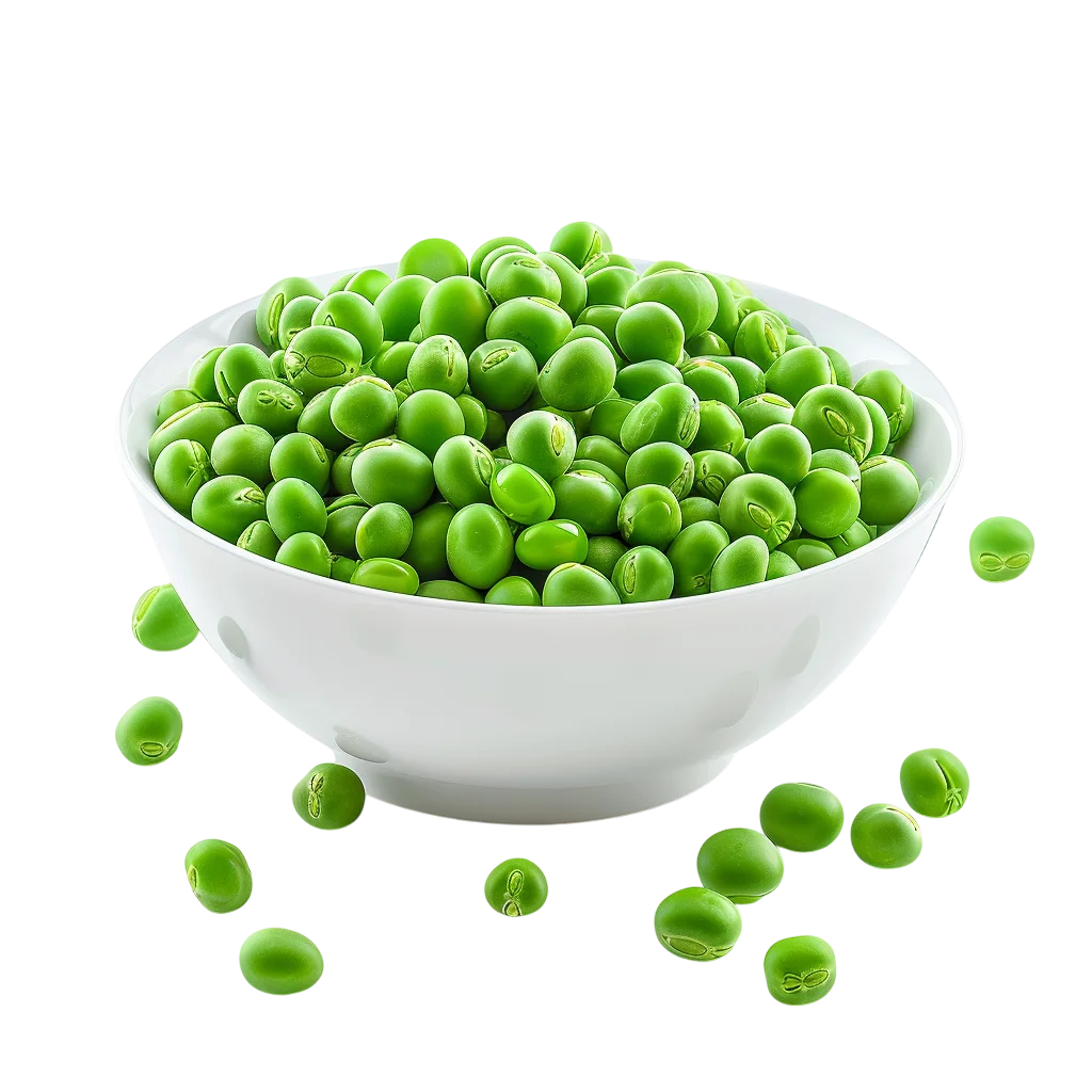 White Bowl of Green Peas Free PNG