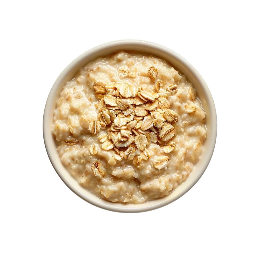 Creamy Oatmeal Bowl Topped with Rolled Oats Free PNG