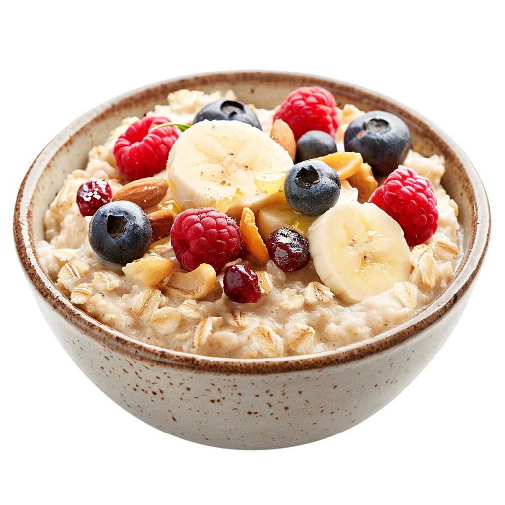 Berry and Banana Oatmeal Bowl Free PNG
